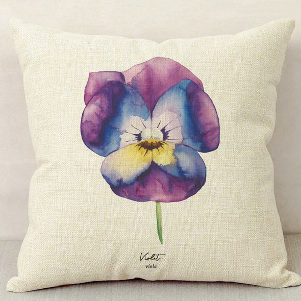 Violet Linen Pillow