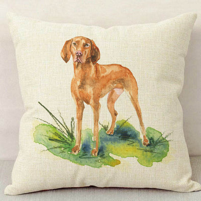 Vizla Dog Linen Pillow