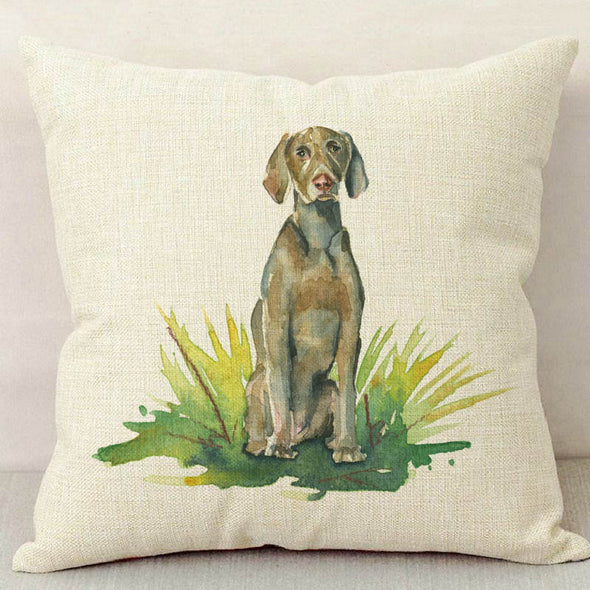 Weimeraner Dog Linen Pillowcase